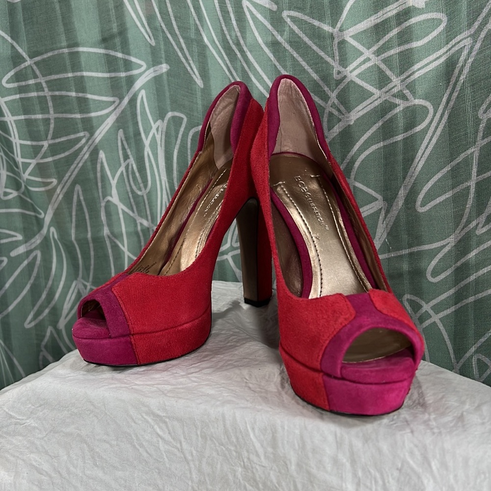 Bcbgeneration Bcbg Jodeci Raspberry Open Toe Plat… - image 2